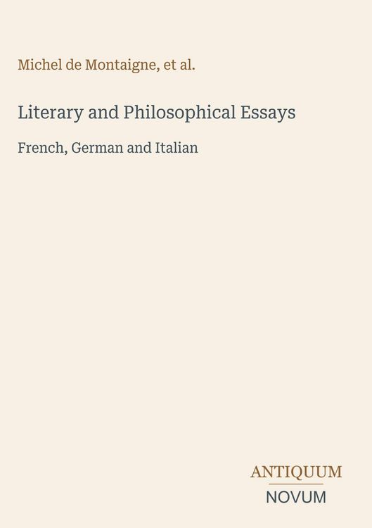 Produktbild: Literary and Philosophical Essays