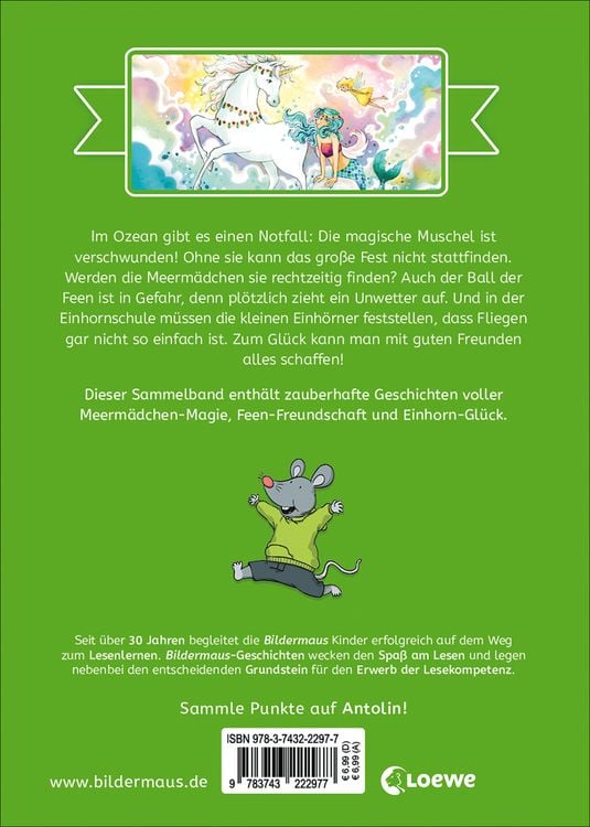 Produktbild: Die sch&ouml;nsten Bildermaus-Geschichten zum Lesenlernen - Feen, Meerm&auml;dchen und Einh&ouml;rner