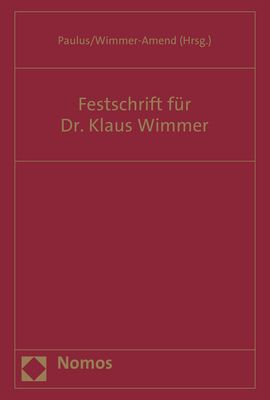 Produktbild: Festschrift f&uuml;r Dr. Klaus Wimmer