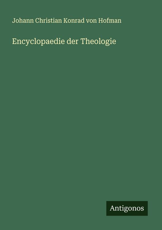 Produktbild: Encyclopaedie der Theologie
