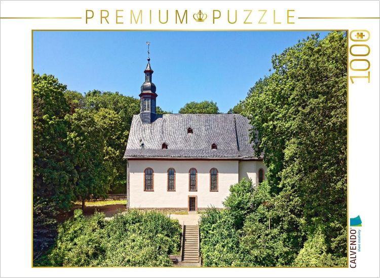 Produktbild: CALVENDO Puzzle Erbaut aus Dankbarkeit &uuml;ber die Rettung vor der Pest: Bergkapelle in Hofheim von 1773 | 1000 Teile Lege-Gr&ouml;&szlig;e 64x48cm Foto-Puzzle f&uuml;r gl&uuml;ckliche Stunden
