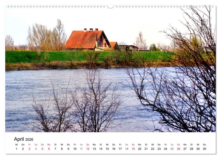 Produktbild: Elchniederung - Naturparadies in Ostpreu&szlig;en (hochwertiger Premium Wandkalender 2026 DIN A2 quer), Kunstdruck in Hochglanz