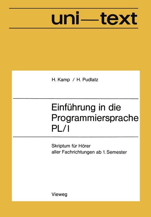 Produktbild: Einf&uuml;hrung in die Programmiersprache PL/I