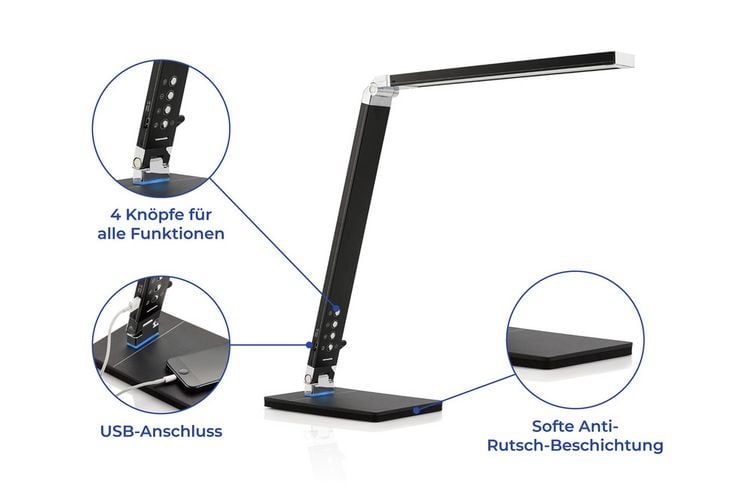 Produktbild: Tageslicht-Tischleuchte, Tischlampe mit 5 Helligkeitsstufen