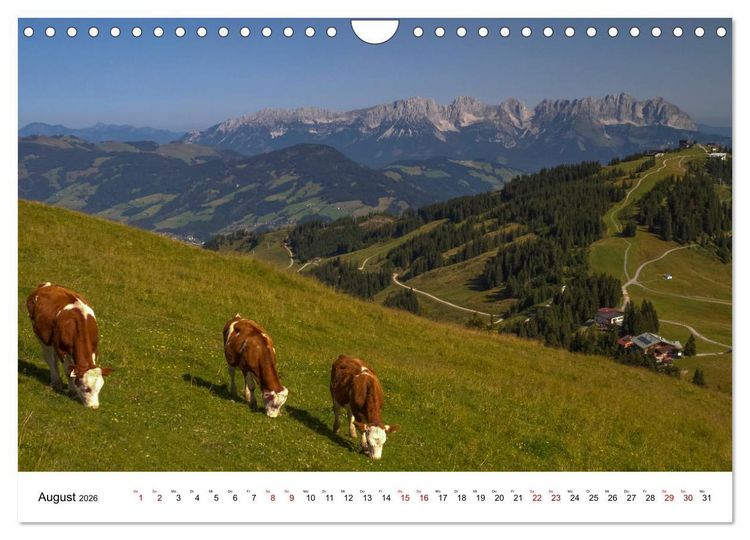Produktbild: Kitzb&uuml;hel, Sportstadt und Wanderparadies (Wandkalender 2026 DIN A4 quer), CALVENDO Monatskalender