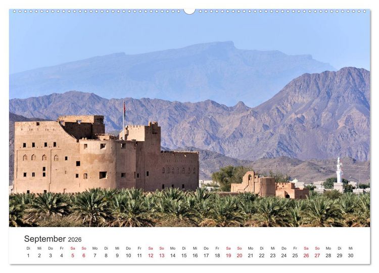 Produktbild: Sultanat Oman - Land des Orients (hochwertiger Premium Wandkalender 2026 DIN A2 quer), Kunstdruck in Hochglanz