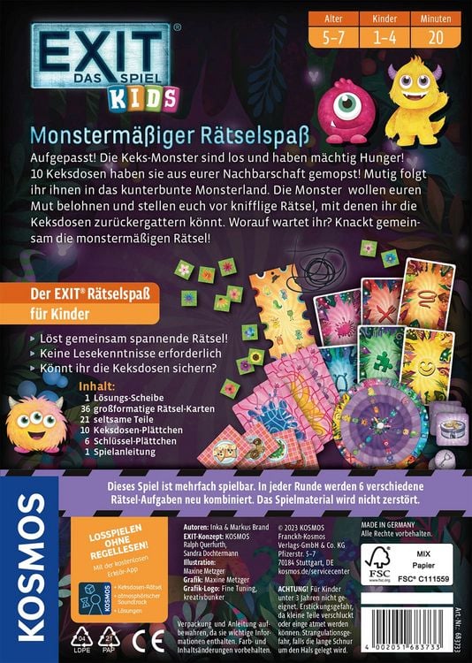 Produktbild: EXIT&reg; Kids Monsterm&auml;&szlig;iger R&auml;tselspa&szlig;