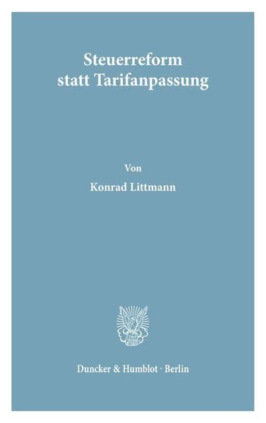 Produktbild: Steuerreform statt Tarifanpassung.