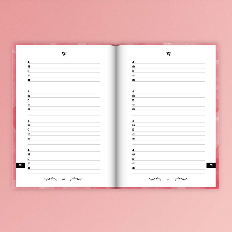 Produktbild: Adressbuch mit Geburtstagskalender | Kontaktbuch in DIN A5| Telefonregister & Adressbuch mit Telefonnummer, Adresse, E-Mail | Telefonbuch rosa