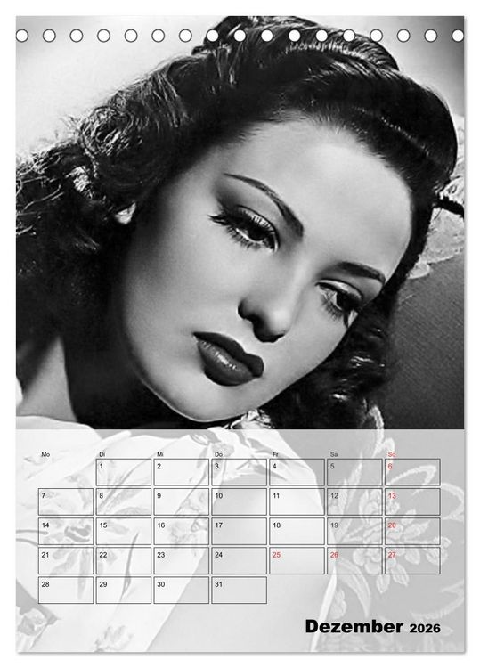Produktbild: Filmstars der goldenen Leinwandjahre (Tischkalender 2026 DIN A5 hoch), CALVENDO Monatskalender
