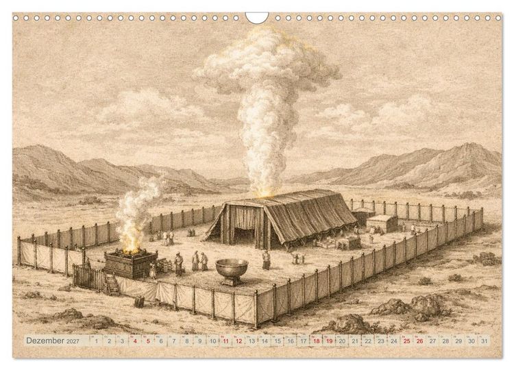 Produktbild: Die Ger&auml;te in der Stiftsh&uuml;tte - Bilder und hebr&auml;ische Begriffe (Wandkalender 2027 DIN A3 quer), CALVENDO Monatskalender