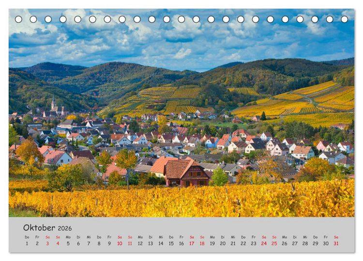 Produktbild: Region Elsass und Vogesen (Tischkalender 2026 DIN A5 quer), CALVENDO Monatskalender