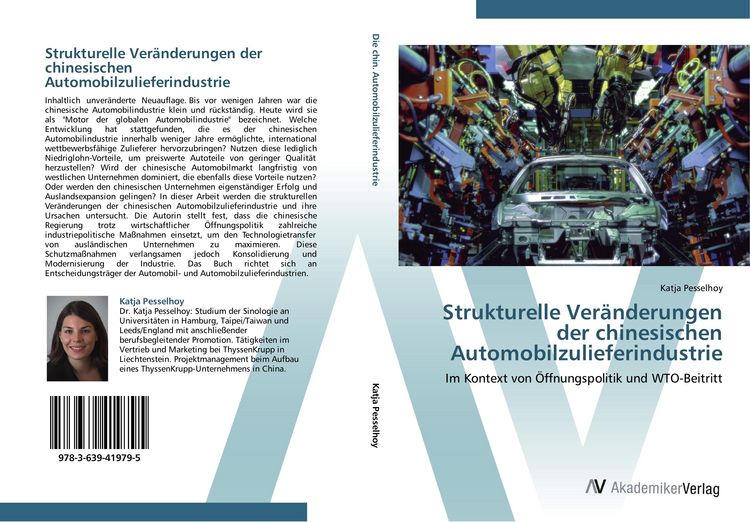 Produktbild: Strukturelle Ver&auml;nderungen der chinesischen Automobilzulieferindustrie
