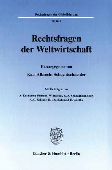 Produktbild: Rechtsfragen der Weltwirtschaft