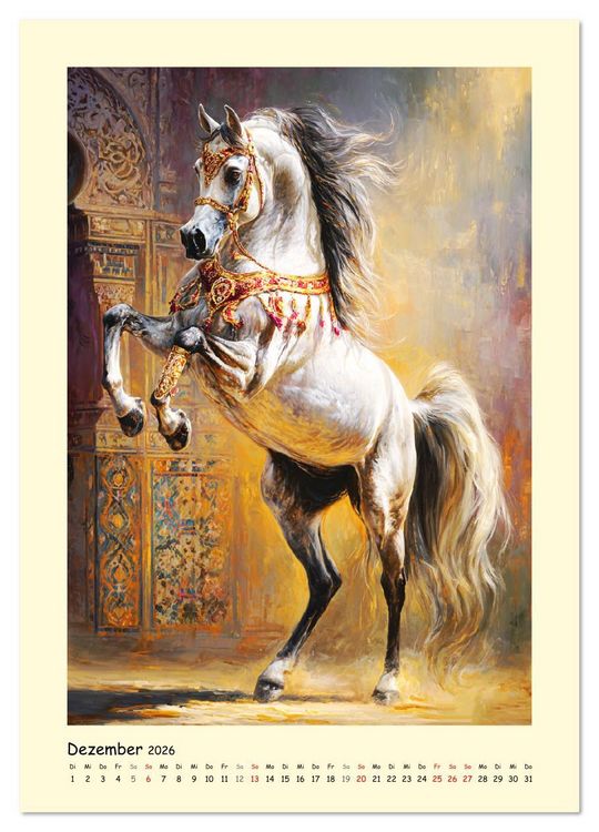 Produktbild: Seelen aus W&uuml;stengold. Anmut und Poesie der Araberpferde (Wandkalender 2026 DIN A4 hoch), CALVENDO Monatskalender