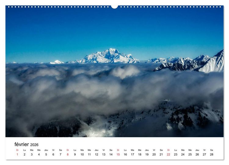 Produktbild: Le massif de Belledonne, vues sur les Alpes (Calendrier mural 2026 DIN A2 vertical) calendrier de bureau