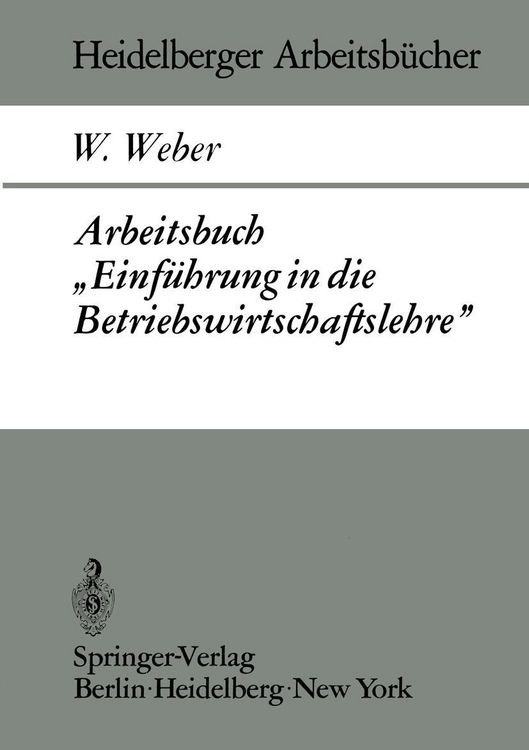 Produktbild: Arbeitsbuch "Einf&uuml;hrung in die Betriebswirtschaftslehre"