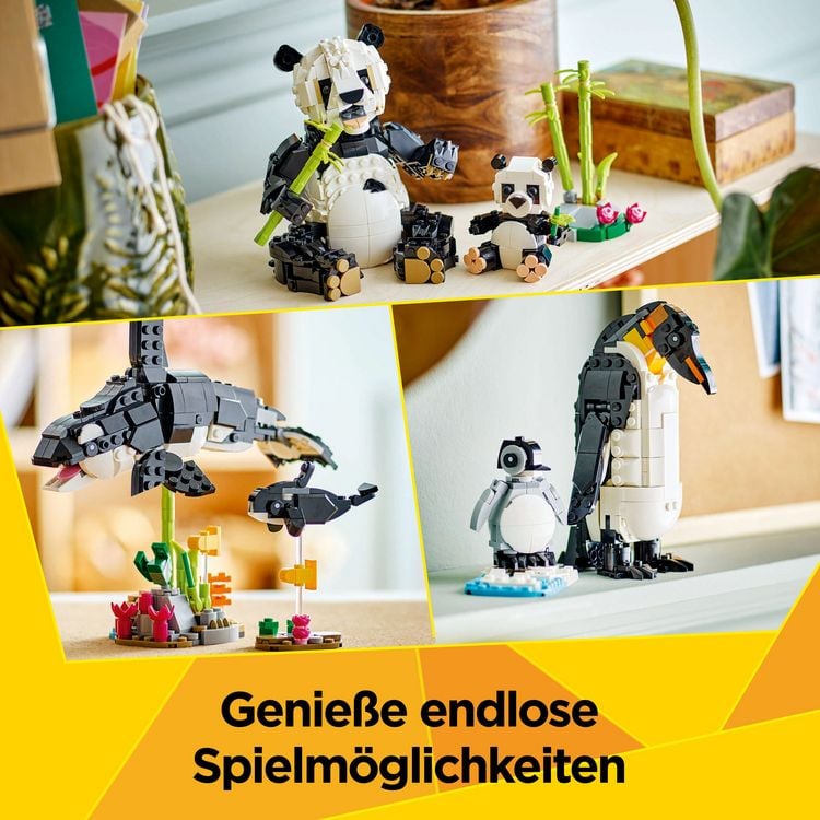 Produktbild: LEGO Creator 31165 3in1 Wilde Tiere: Pandafamilie, Spielzeug f&uuml;r Kinder