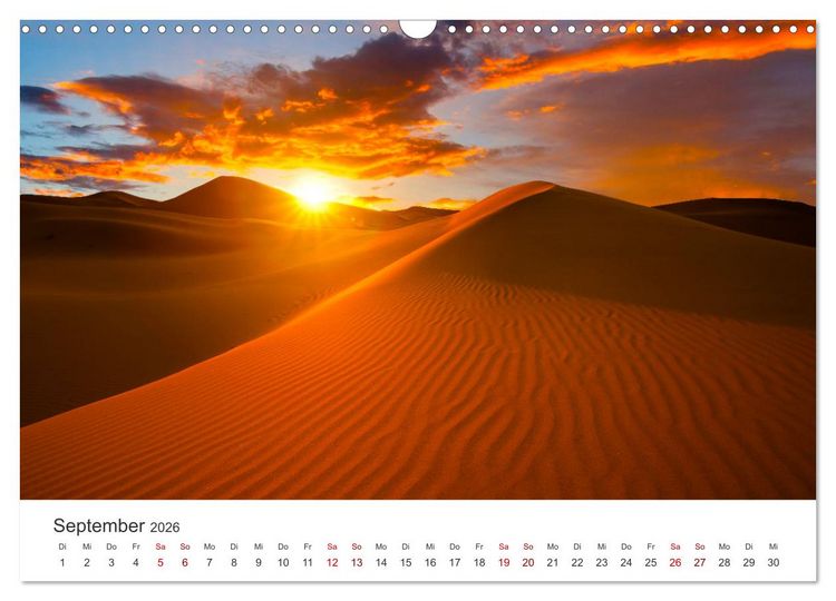 Produktbild: Sahara - Die gr&ouml;&szlig;te Trockenw&uuml;ste der Welt. (Wandkalender 2026 DIN A3 quer), CALVENDO Monatskalender