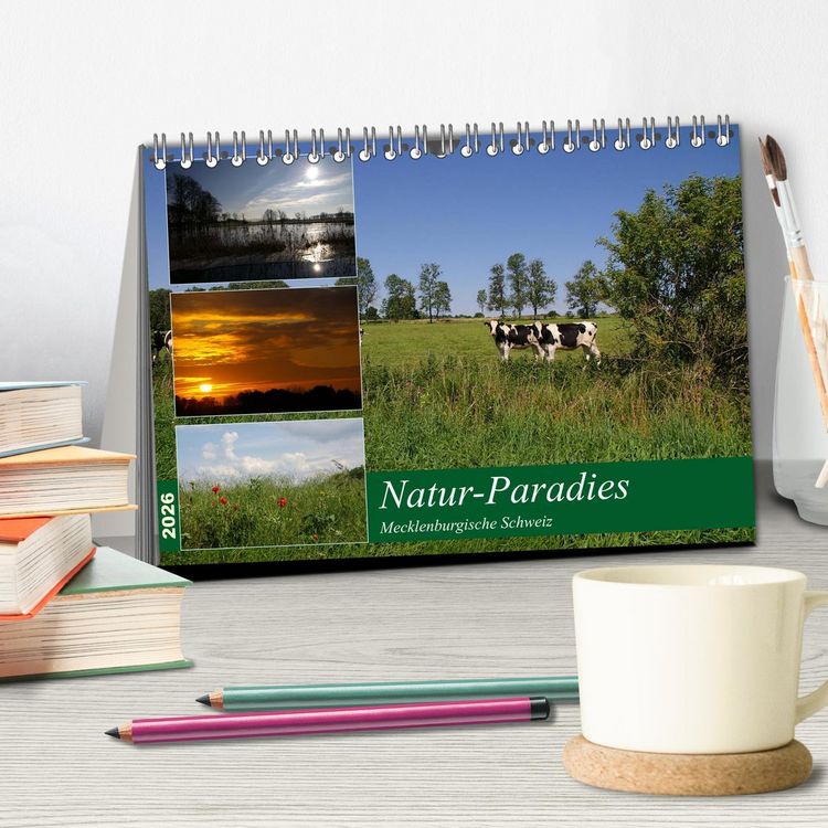 Produktbild: Natur-Paradies Mecklenburgische Schweiz (Tischkalender 2026 DIN A5 quer), CALVENDO Monatskalender