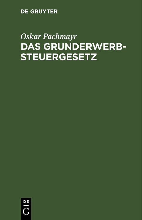 Produktbild: Das Grunderwerbsteuergesetz