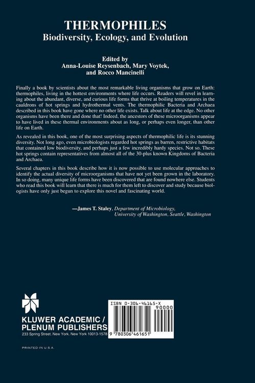Produktbild: Thermophiles: Biodiversity, Ecology, and Evolution