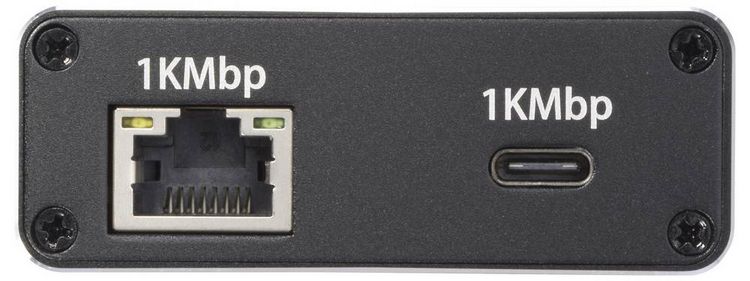 Produktbild: SpeaKa Professional SP-GNS-190 Splitter 1+1 Port RJ45, USB-C&reg; 1 GBit/s USB-Stromversorgung