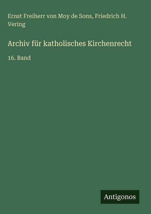 Produktbild: Archiv f&uuml;r katholisches Kirchenrecht