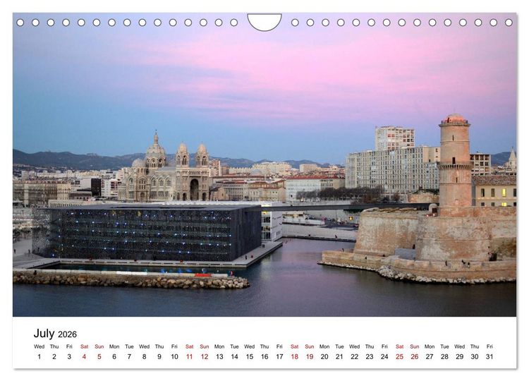 Produktbild: Marseille Coast and Corniche (Wall Calendar 2026 DIN A4 landscape), CALVENDO 12 Month Wall Calendar