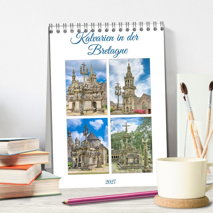Produktbild: Kalvarien in der Bretagne (Tischkalender 2027 DIN A5 hoch), CALVENDO Monatskalender