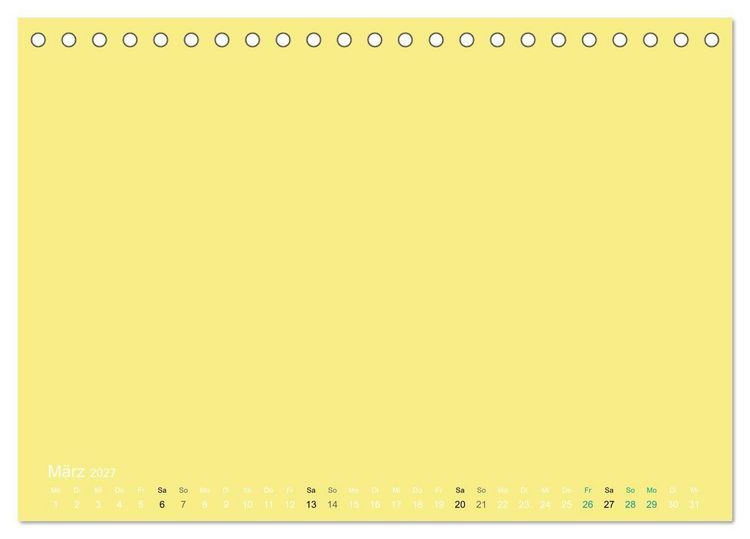Produktbild: Bastelkalender - Gelb (Tischkalender 2027 DIN A5 quer), CALVENDO Monatskalender