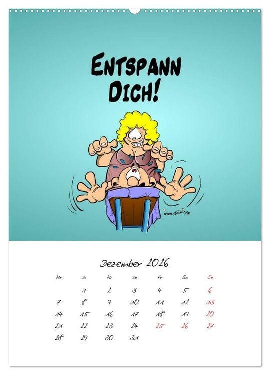 Produktbild: Trumix Cartoons - Gesundheit (Wandkalender 2026 DIN A2 hoch), CALVENDO Monatskalender