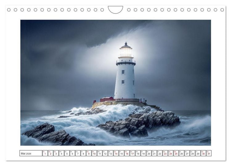 Produktbild: Nach Hause finden, die Leuchtt&uuml;rme (Wandkalender 2026 DIN A4 quer), CALVENDO Monatskalender
