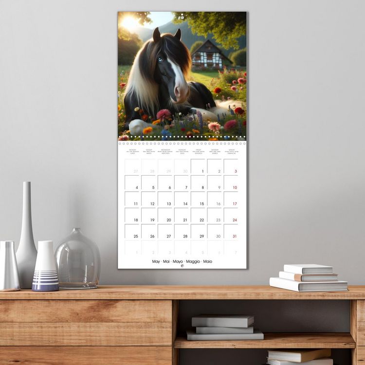 Produktbild: The majestic beauty of Gypsy Vanner (Wall Calendar 2026 12 &times; 12 Inch) CALVENDO 12 Month Wall Calendar
