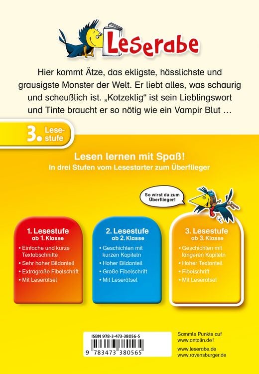 Produktbild: Leserabe Schulausgabe in Broschur - &Auml;tze, das Tintenmonster