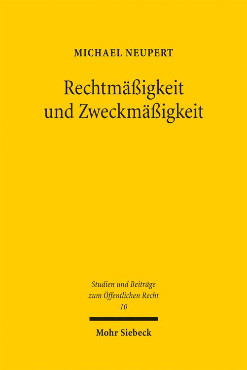 Produktbild: Rechtm&auml;&szlig;igkeit und Zweckm&auml;&szlig;igkeit