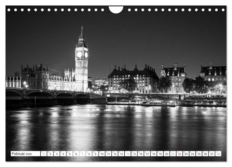 Produktbild: London Stadt an der Themse (Wandkalender 2026 DIN A4 quer), CALVENDO Monatskalender