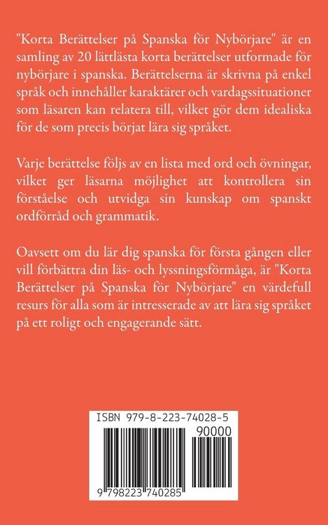 Produktbild: Korta Ber&auml;ttelser p&aring; Spanska f&ouml;r Nyb&ouml;rjare