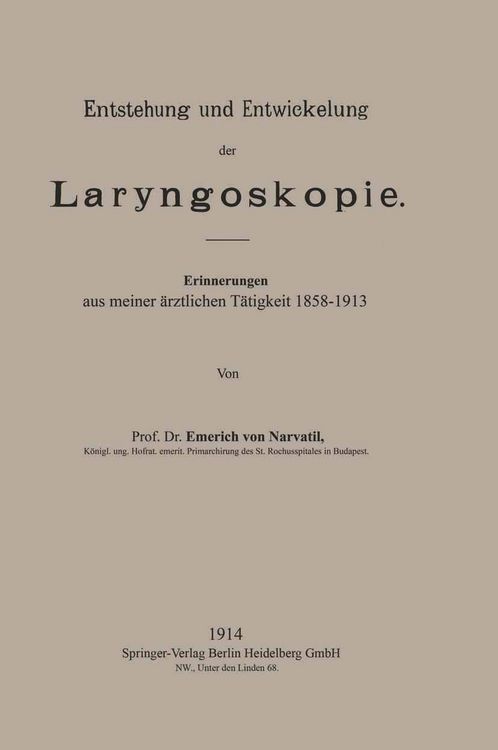 Produktbild: Entstehung und Entwickelung der Laryngoskopie