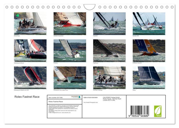 Produktbild: Rolex Fastnet Race (Wall Calendar 2026 DIN A4 landscape), CALVENDO 12 Month Wall Calendar
