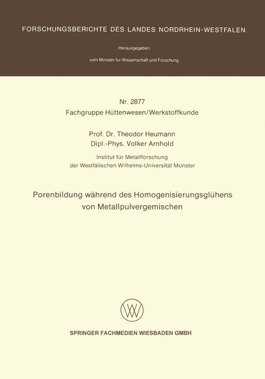 Produktbild: Porenbildung w&auml;hrend des Homogenisierungsgl&uuml;hens von Metallpulvergemischen