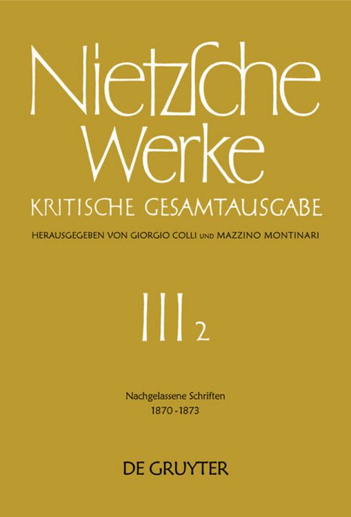 Produktbild: Nachgelassene Schriften 1870 - 1873