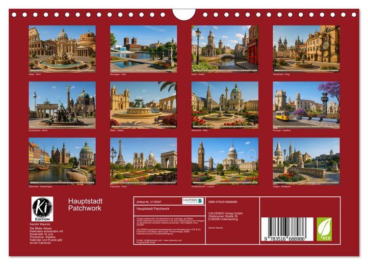 Produktbild: Hauptstadt Patchwork (Wandkalender 2026 DIN A4 quer), CALVENDO Monatskalender
