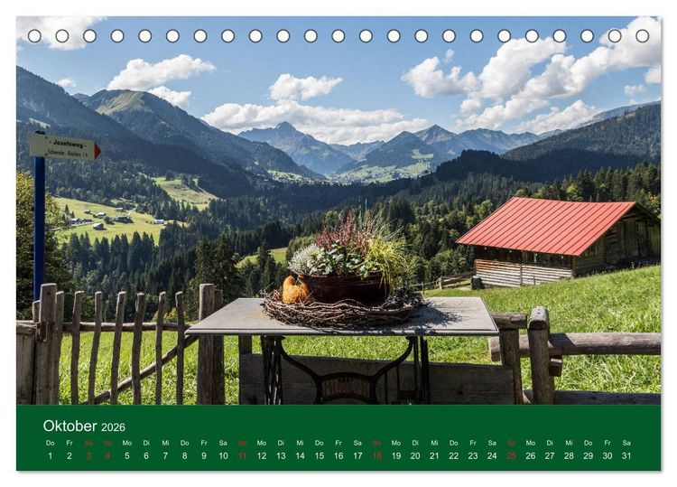 Produktbild: Allg&auml;u - Landliches Leben (Tischkalender 2026 DIN A5 quer), CALVENDO Monatskalender