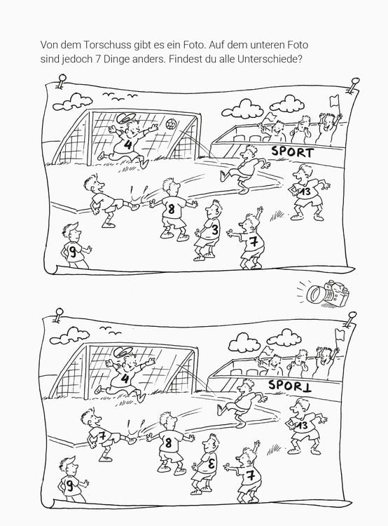 Mein Mal- und Rätselspaß: Fußball