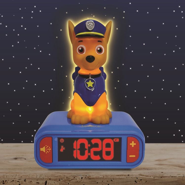 Produktbild: Paw Patrol Wecker ''Chase'' 3D Nachtlicht