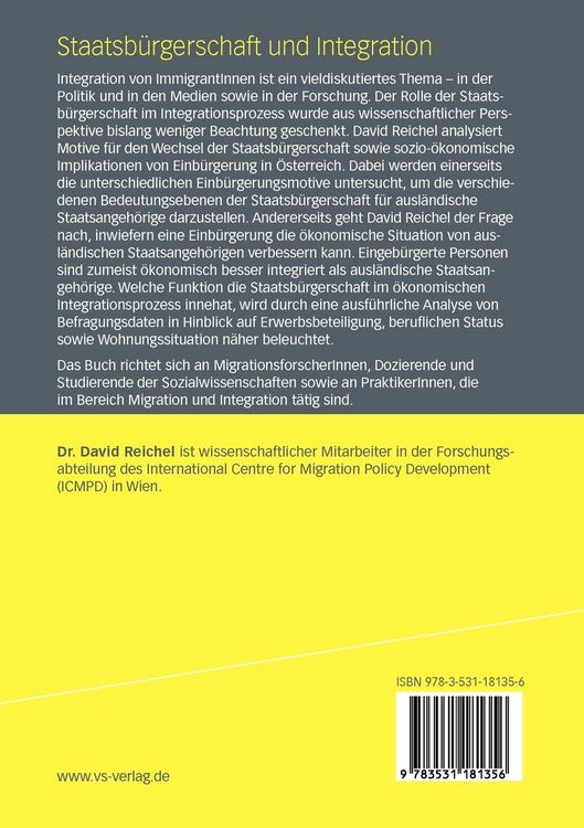 Produktbild: Staatsb&uuml;rgerschaft und Integration