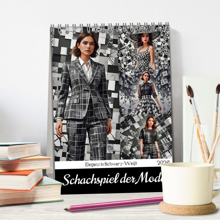 Produktbild: Schachspiel der Mode (Tischkalender 2026 DIN A5 hoch), CALVENDO Monatskalender