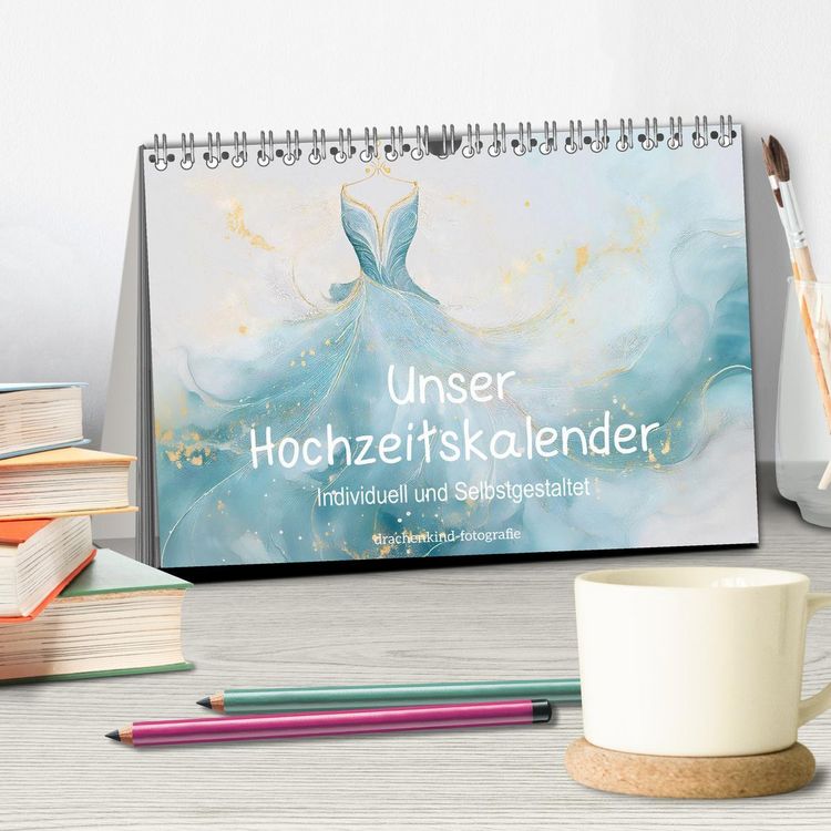 Produktbild: Unser Hochzeitskalender - Individuell und Selbstgestaltet (Tischkalender 2026 DIN A5 quer), CALVENDO Monatskalender