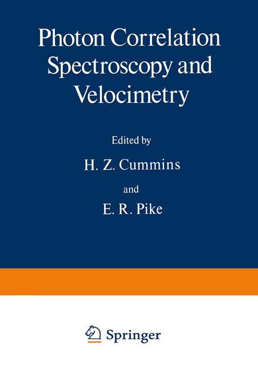 Produktbild: Photon Correlation Spectroscopy and Velocimetry